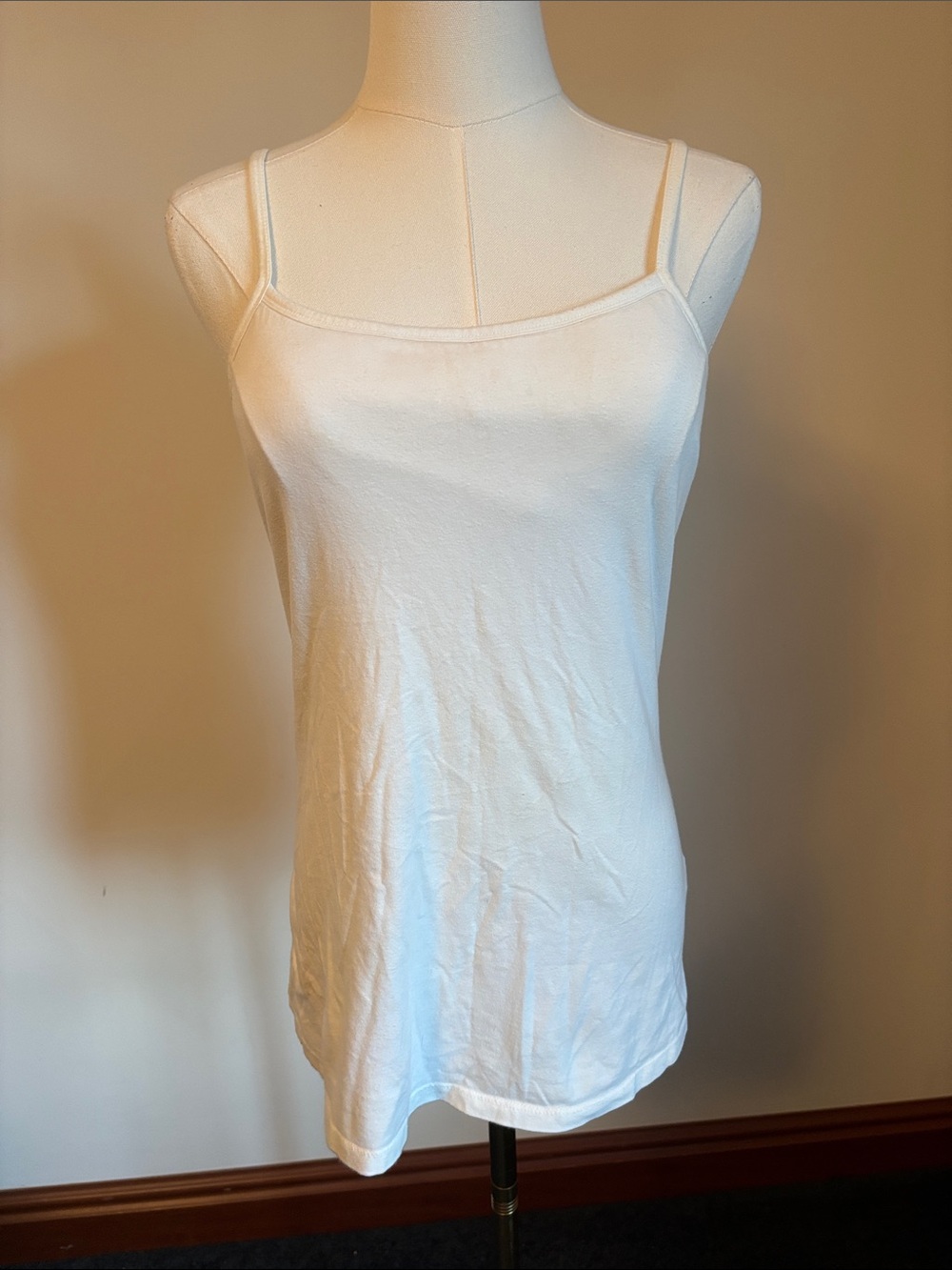 Classic White Spaghetti Strap Tank Top - Women's